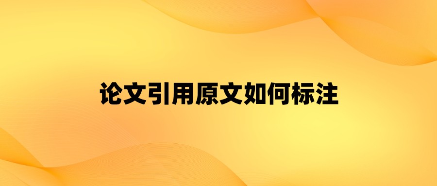 论文引用原文如何标注